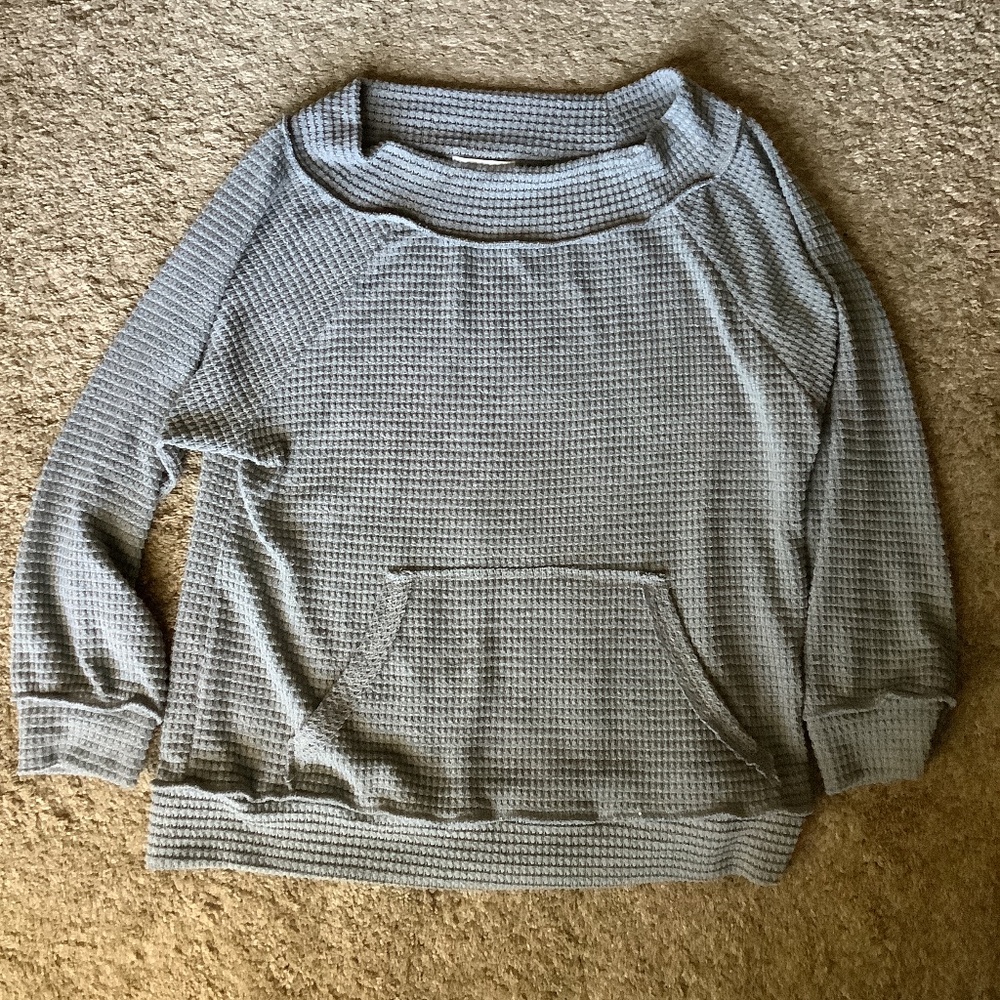 Waffle Knit Boutique Top Size L NWT